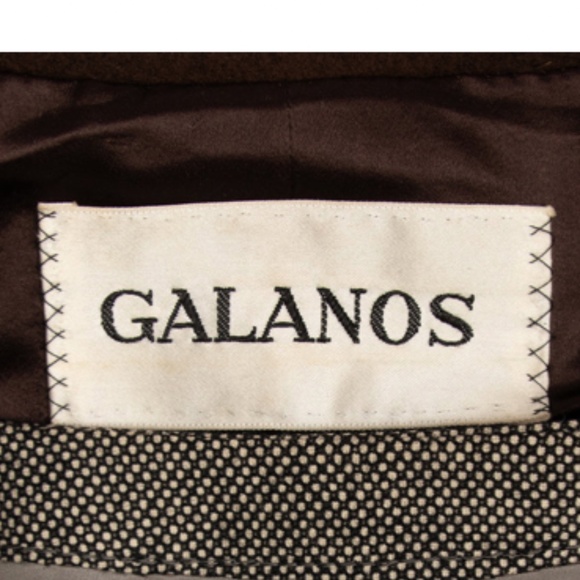 SOLD VINTAGE 1960s James Galanos Brown Wool Peacoat with Gold Hoop Accents - Picture 4 of 4